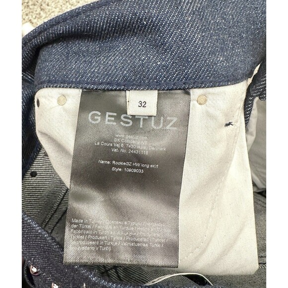 Gestuz Denim Studded Maxi Skirt Women’s Size XS High Waist Anthropologie New - Picture 8 of 11